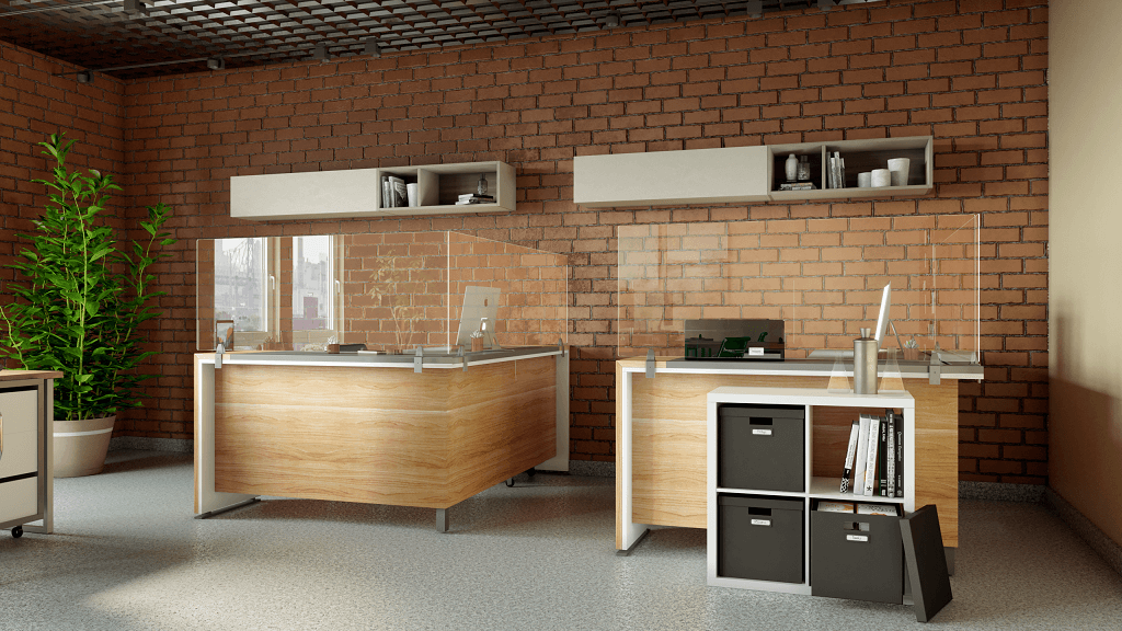 Clear Acrylic Office Desk Panels